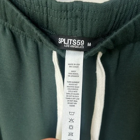 Splits59 Andie Drawstring Sweatpants Military Green New with tags size medium - Picture 7 of 9
